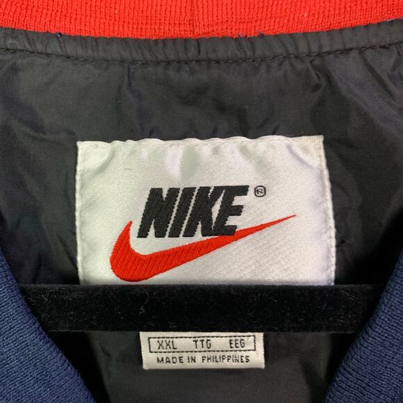 Vintage Nike check Navy Pullover Jacket Windbreaker Mens Size XXL VTG Zip Pocket - Picture 8 of 10